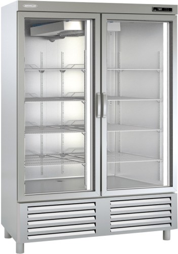 Edelstahtieflkühlschrank mit Glastüren TKU 1300 G