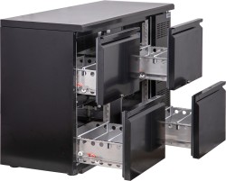 Backbar mit zwei Schubladen & 1 Volltür BB 152