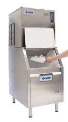 Vollwürfel-Eiswürfelbereiter KV 150 L mit Vorratsbehäter & Abdeckung