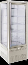 Panoramavitrine Prisma 401 TNV-PG (silber) mit Drehgestell