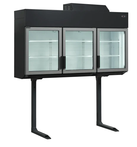 Supermarkt-Wandgefrier/-kühlschrank schwarz MTF185B VS