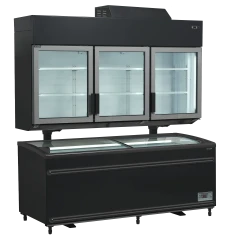 Supermarkt-Wandgefrier/-kühlschrank schwarz MTF185B VS
