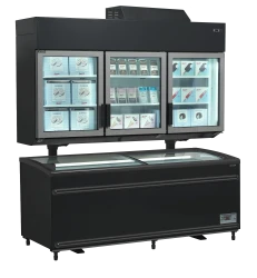 Supermarkt-Wandgefrier/-kühlschrank schwarz MTF210B VS