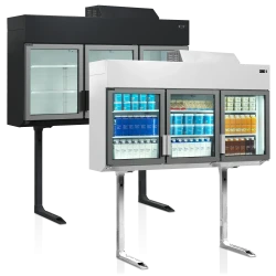Supermarkt-Wandgefrier/-kühlschrank schwarz MTF210B VS