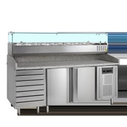 Pizzatisch mit Kühlaufsatz PT1365 + GVC33-140