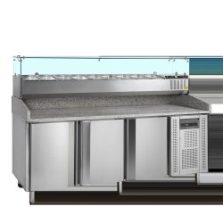 Pizzatisch inkl. Kühlaufsatz PT1300 + GVC38-200