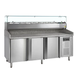 Pizzatisch inkl. Kühlaufsatz PT1300 + GVC38-200
