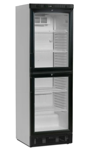 Flaschenkühlschrank mit 2 halben Glastüren SCU2375