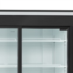 Kühlschrank mit Leuchtausatz und Glasschiebetüren FSC1000S