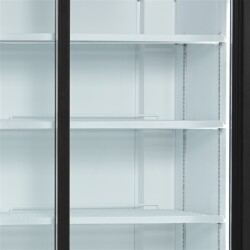 Kühlschrank mit Leuchtausatz und Glasschiebetüren FSC1000S