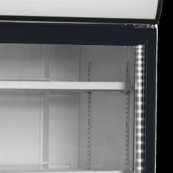Glastür-Kühlschrank 2-türig mit Leuchtaufsatz FSC1950H