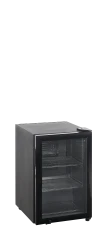 Tischkühlschrank mit Glastür schwarz BC60
