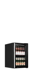 Tischkühlschrank mit Glastür schwarz BC60