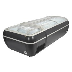 Supermarkt-Kühl-/Gefriertruhe in Anthrazit TWIN 220A-CF