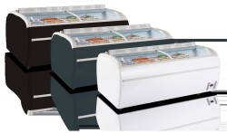 Supermarkt-Kühl-/Gefriertruhe in Anthrazit TWIN 220A-CF