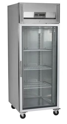 Gastro-Glastürkühlschrank auf Rollen GN 2/1 RK710G