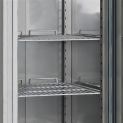 Edelstahl-Kühlschrank mit 2 Glastüren GN 2/1...
