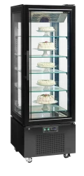Panorama-Tiefkühlvitrine schwarz UPD400-F