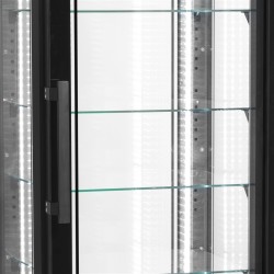 Panorama-Tiefkühlvitrine schwarz UPD400-F