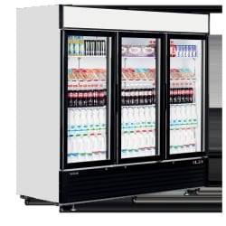 Kühlschrank mit 3 Glastüren mit Display LGC7500