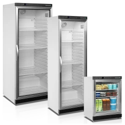 Edelstahl Glastürkühlschrank GN2/1 UR600SG