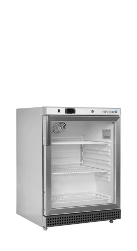 Edelstahl Kühlschrank mit Glastür UR200SG