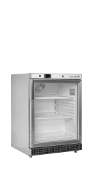 Edelstahl Kühlschrank mit Glastür UR200SG