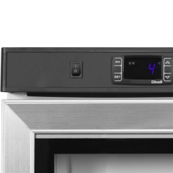 Edelstahl Kühlschrank mit Glastür UR200SG