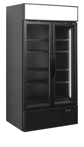 Glastür-Kühlschrank in Schwarz FSC1000H BLACK