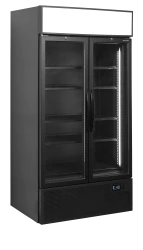 Glastür-Kühlschrank in Schwarz FSC1000H BLACK