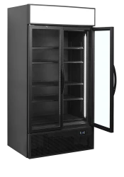 Glastür-Kühlschrank in Schwarz FSC1000H BLACK