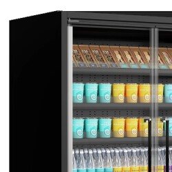 Supermarkt-Kühlregal 2-türig Galaxy+ GP10FGD Black