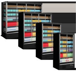 Supermarkt-Kühlregal 2-türig Galaxy+ GP10FGD Black