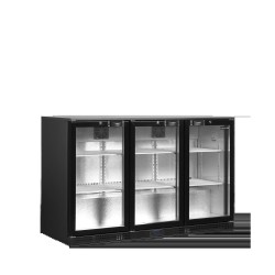 Unterbaukühlschrank schwarz mit Glastür...