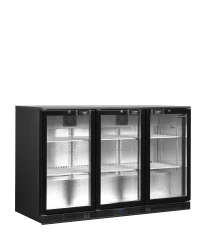Unterbaukühlschrank schwarz mit Glastür...