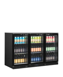 Unterbaukühlschrank schwarz mit Glastür...