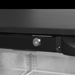 Unterbaukühlschrank schwarz mit Glastür 3-türig DB301H-3