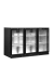 Unterbaukühlschrank schwarz mit Glastür 3-türig DB301H-3