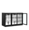 Unterbaukühlschrank schwarz mit Glastür 3-türig DB301H-3