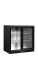 Unterbaukühlschrank schwarz mit Glastür DB201S