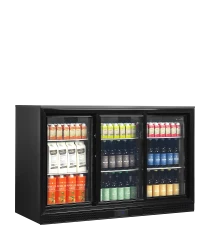 Unterbaukühlschrank schwarz 3-türig DB301S-3