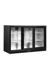 Unterbaukühlschrank schwarz 3-türig DB301S-3