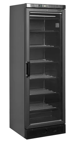 Tiefkühlschrank schwarz mit Glastür UFSC371G Black