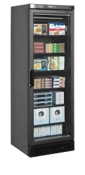 Tiefkühlschrank schwarz mit Glastür UFSC371G Black