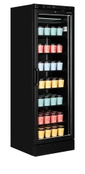 Tiefkühlschrank schwarz mit Glastür UFSC371G Black