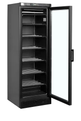 Tiefkühlschrank schwarz mit Glastür UFSC371G Black