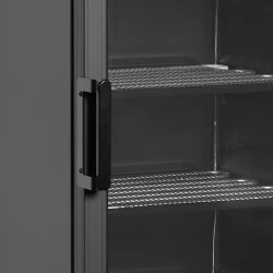 Tiefkühlschrank schwarz mit Glastür UFSC371G Black