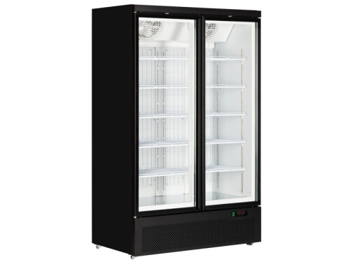 Gefrierschrank mit 2 Glastüren schwarz Atom Maxi F2DB