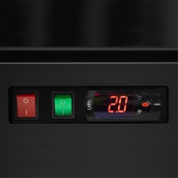 Gefrierschrank mit 2 Glastüren schwarz Atom Maxi F2DB
