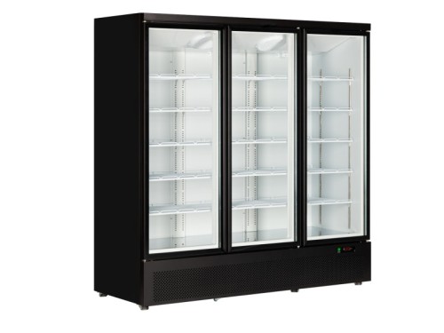 Gefrierschrank mit 3 Glastüren schwarz Atom Maxi F3DB